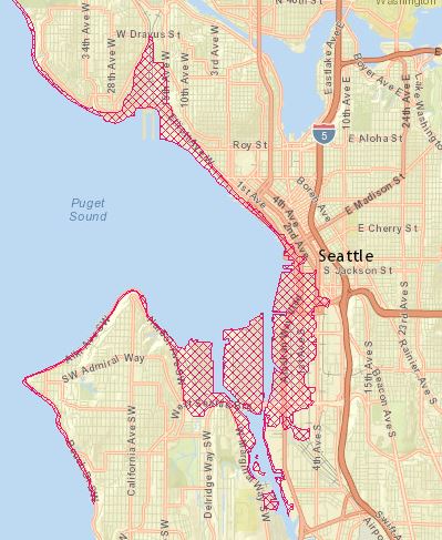 Inundation maps show areas that might be flooded by tsunamis.